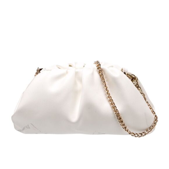 UNDERSTATED LEATHER Crescent Clutch in Ivory - Picture 2 of 12